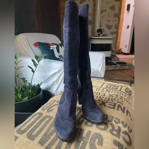 Suede tall boots Made in Italy